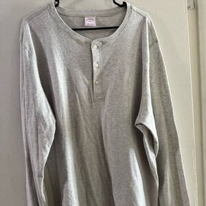Brooks Brothers Gray Long Sleeve Henley Shirt